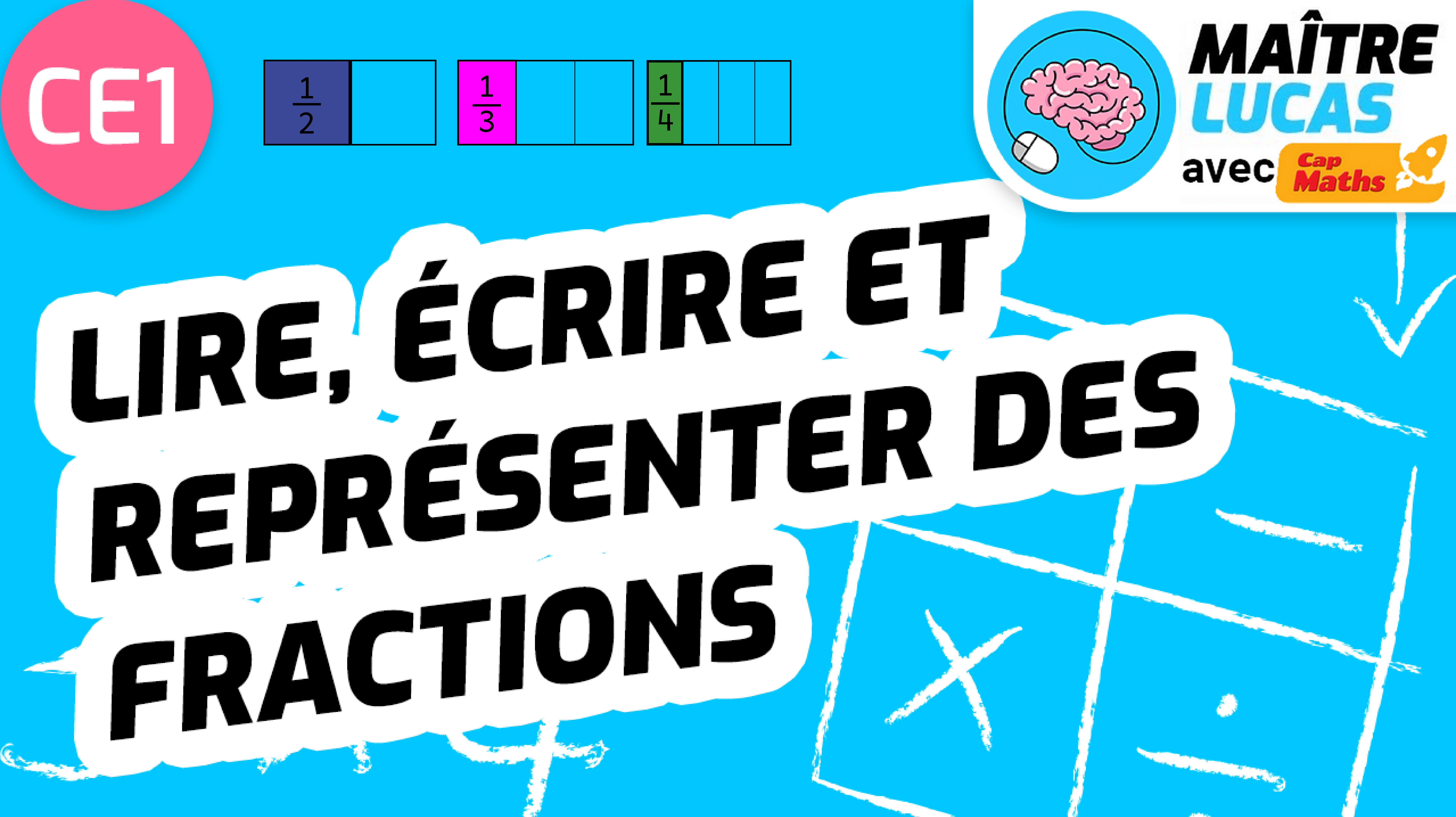 Leçon lire écrire interpréter représenter des fractions CE1 CAP Maths