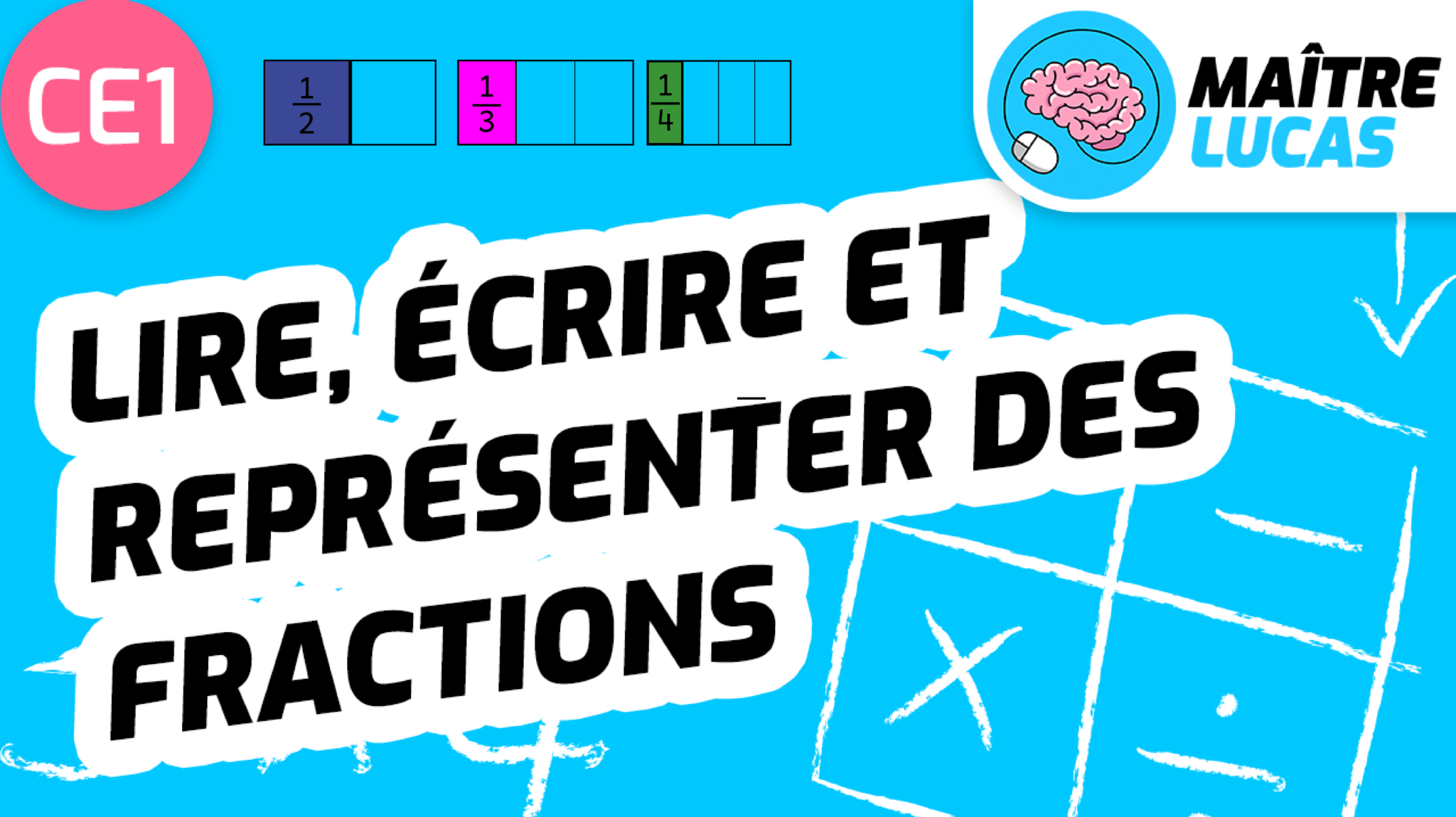 Exercices comparer les fractions pour les élèves de CE1 - Maître Lucas