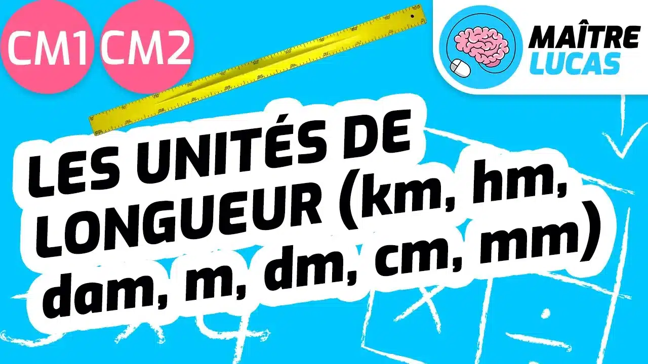 Leçon les unités de longueur CM1 CM2 km hm dam m dm cm mm