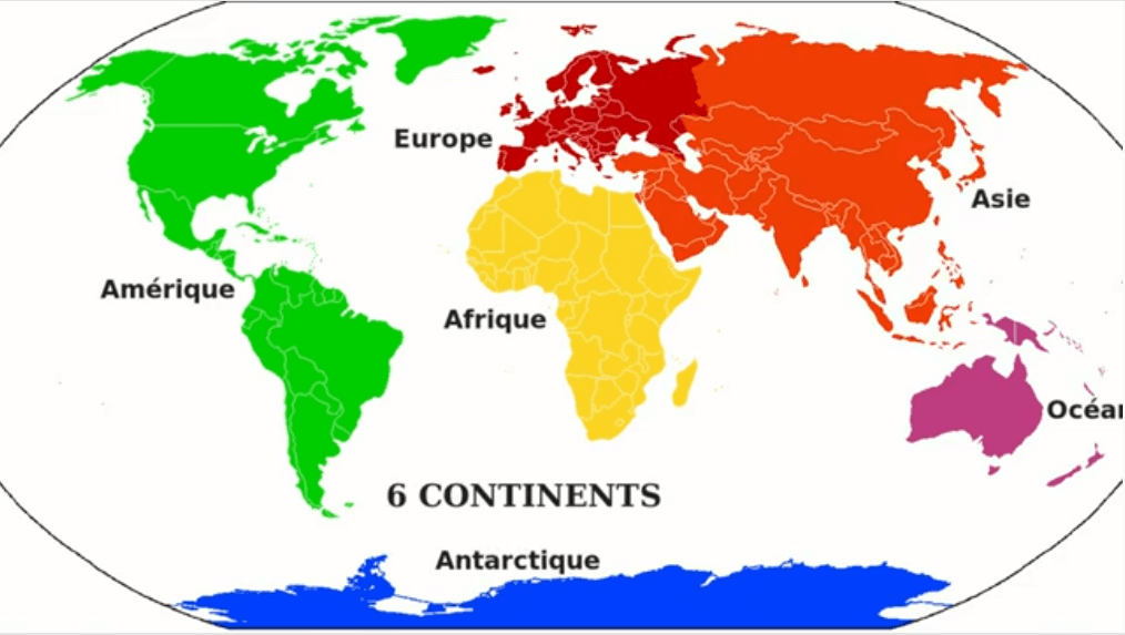Pays continents océans : les 6 continents