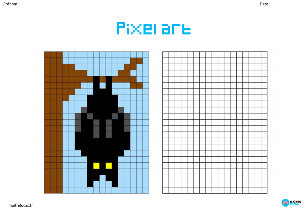 Pixel Art Fiches exercices CP CE1 CE2 CM1 CM2