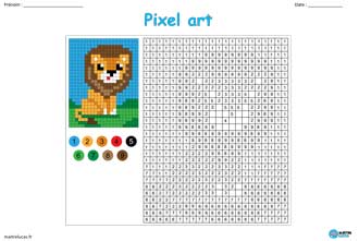 Pixel Art Lion