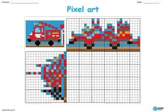Pixel Art Camion pompier