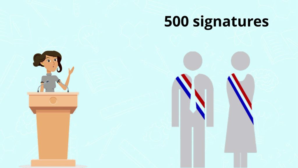 Le rôle du président de la république CM2 CM1 CE2 CE1 Les 500 signatures